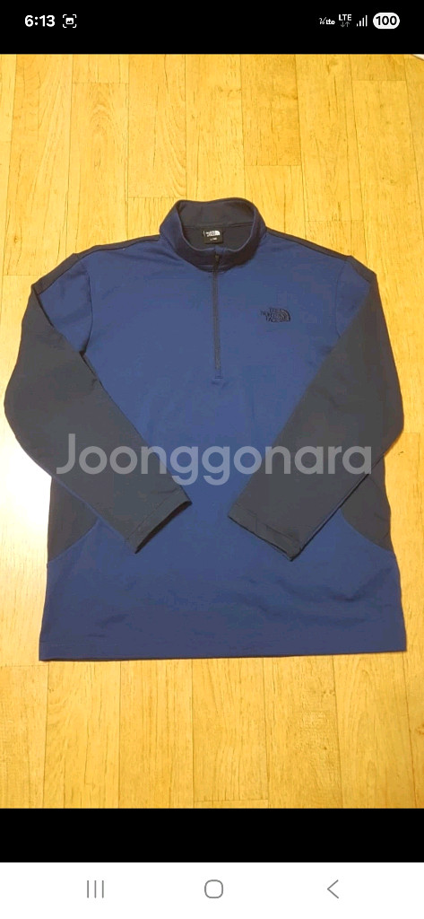 (새상품급)노스페이스 긴팔 기능성 반집업 약기모 티셔츠--0