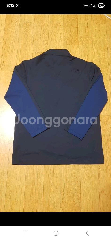 (새상품급)노스페이스 긴팔 기능성 반집업 약기모 티셔츠--1