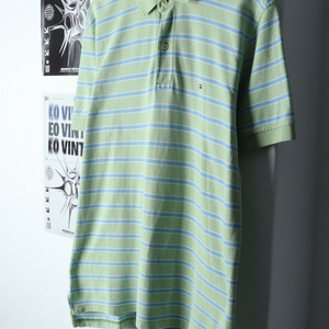 (M-XL) 타미힐피거 반팔 카라 티셔츠 스트라이프