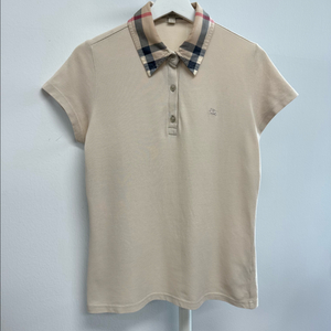 버버리 체크카라 로고 카라티