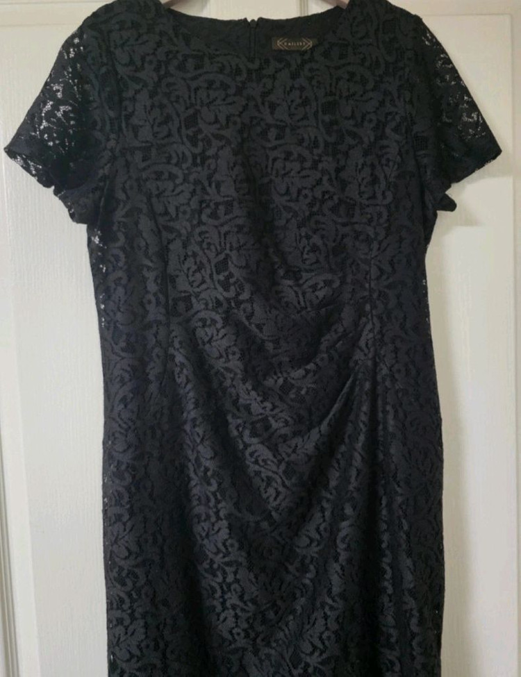 (새것수준)~95 인디안 세정 블랙레이스 원피스 이미지