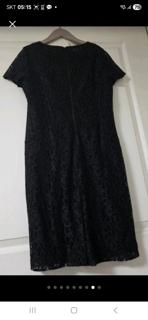 (새것수준)~95 인디안 세정 블랙레이스 원피스 이미지