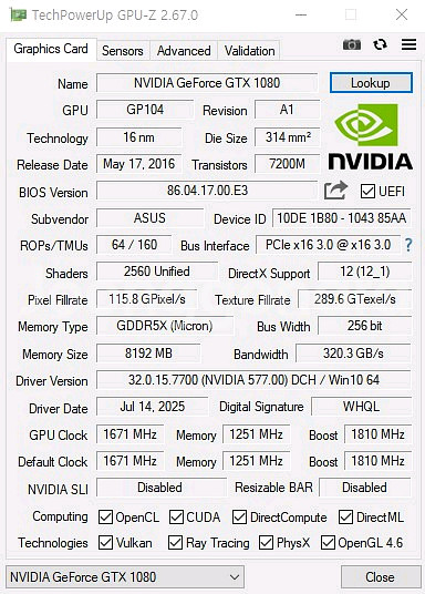 ASUS ROG STRIX GTX 1080 8G 팝니다--2