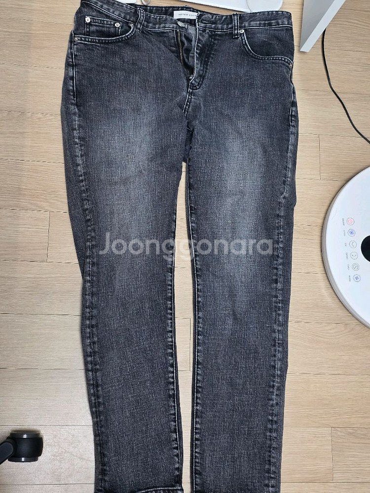 INSTANT DENIM 스트레이트핏 흑청바지--0