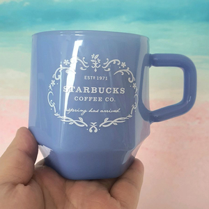 스타벅스 21 스프링 헤리티지 블루 밀크 글라스 이미지