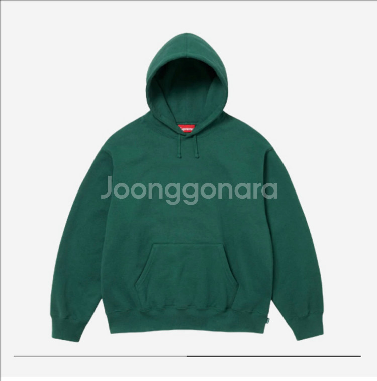 슈프림 사틴 후드 다크그린--0