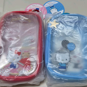 산리오 키티 다니엘 멀티 파우치 클리어 케이스 카라비너