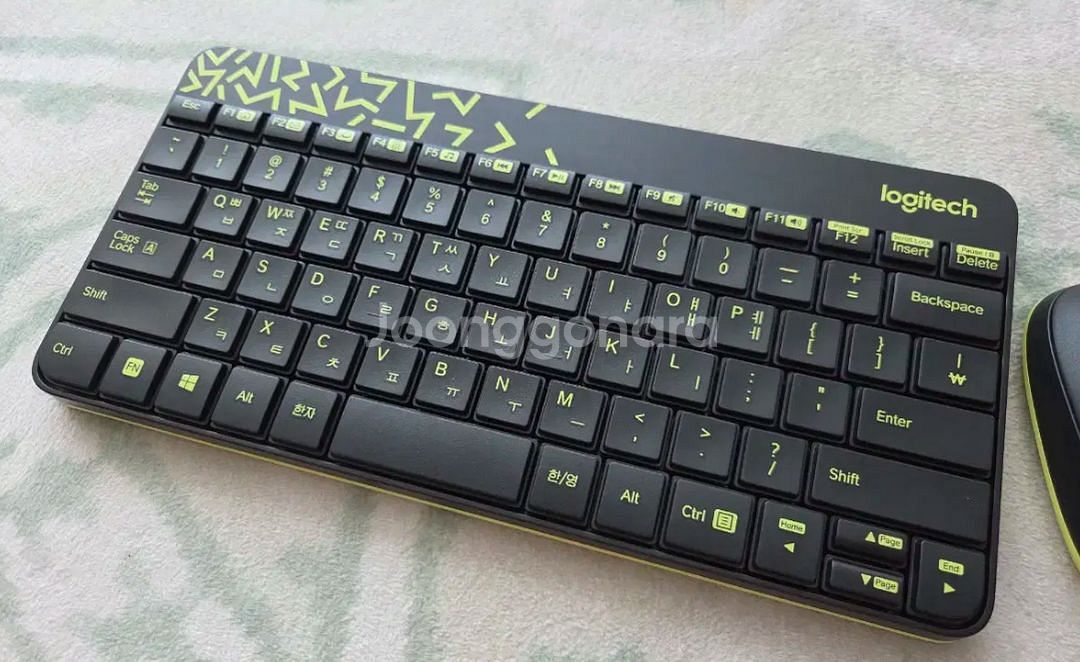 로지텍 mk240nano 무선키보드 마우스 셋트+키스킨--0