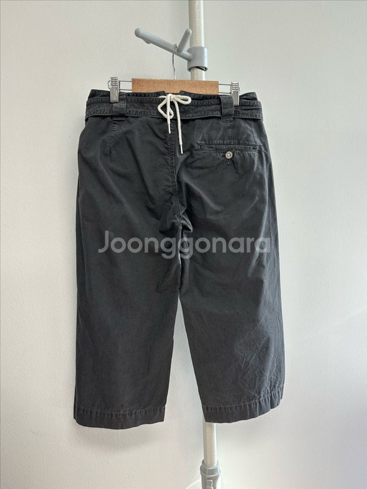 마가렛호웰 정품 워싱가공 벨티드 팬츠 7부--4