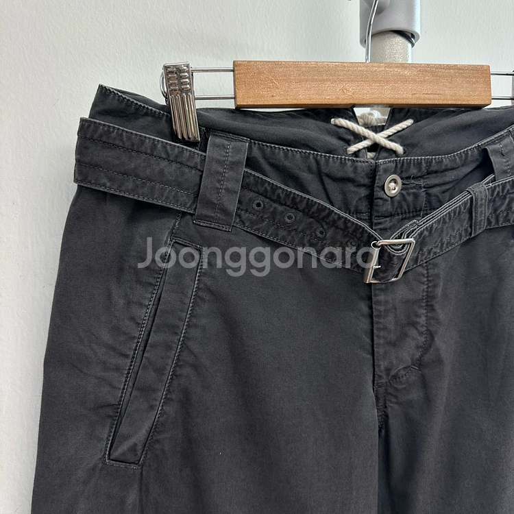 마가렛호웰 정품 워싱가공 벨티드 팬츠 7부--3