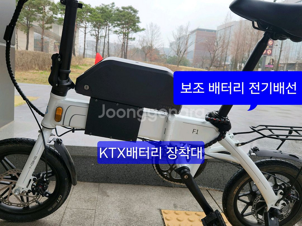 새제품 배터리2개 F1 접이식 미니벨로 전기자전거--0