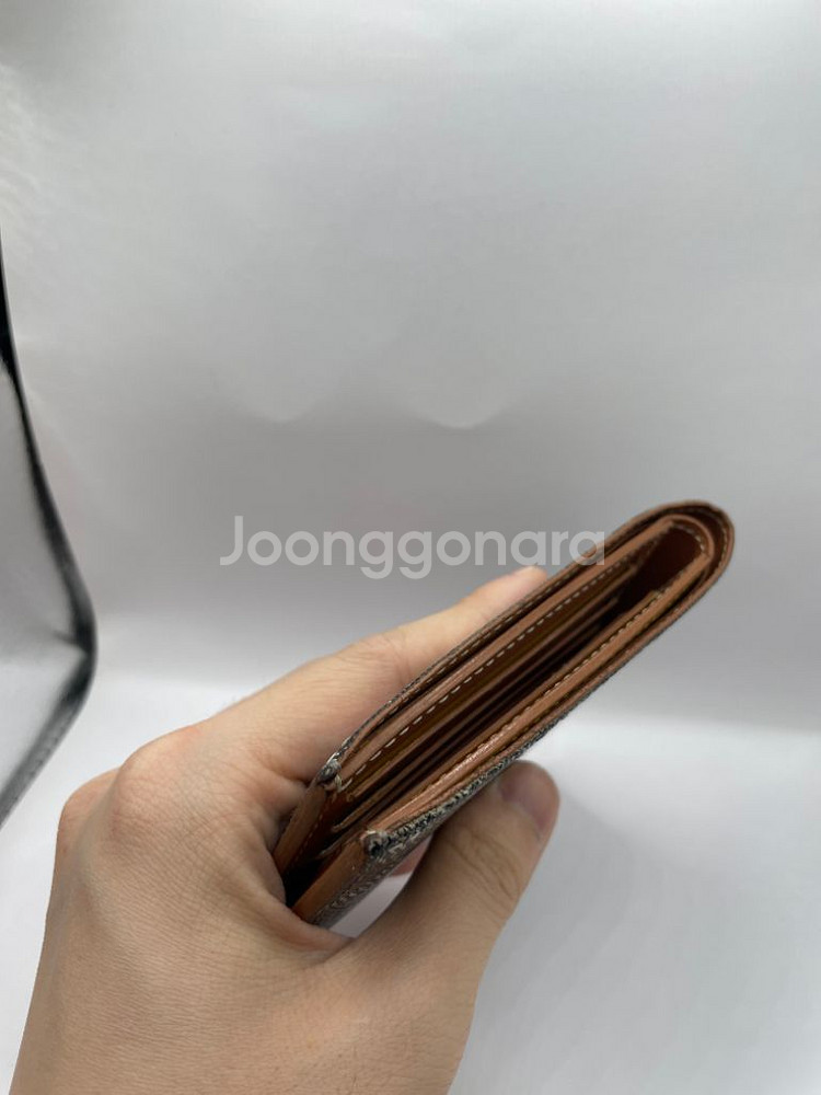 [인보이스] 고야드 빅투아르 반지갑 블랙탄--3