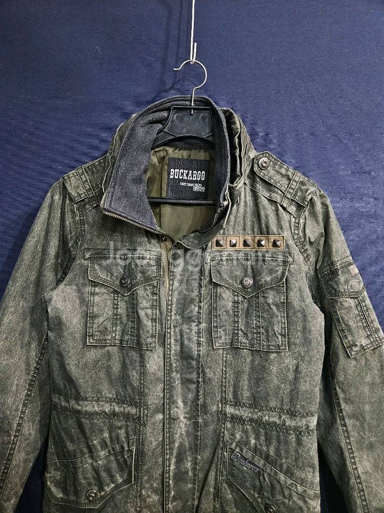 버커루 빈티지 카키컬러 남성 슬림핏 95 야상점퍼--6