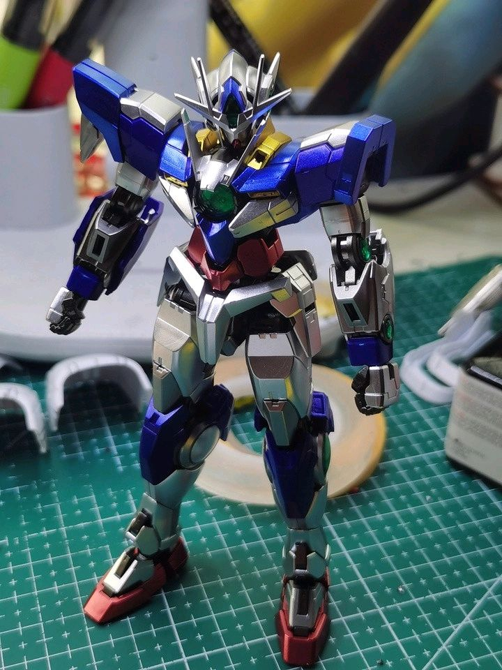 반다이 rg 더블오 퀀터 메탈 코팅 도색킷--6