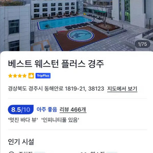 베스트 웨스턴 플러스 경주호텔 숙박 8/29-30