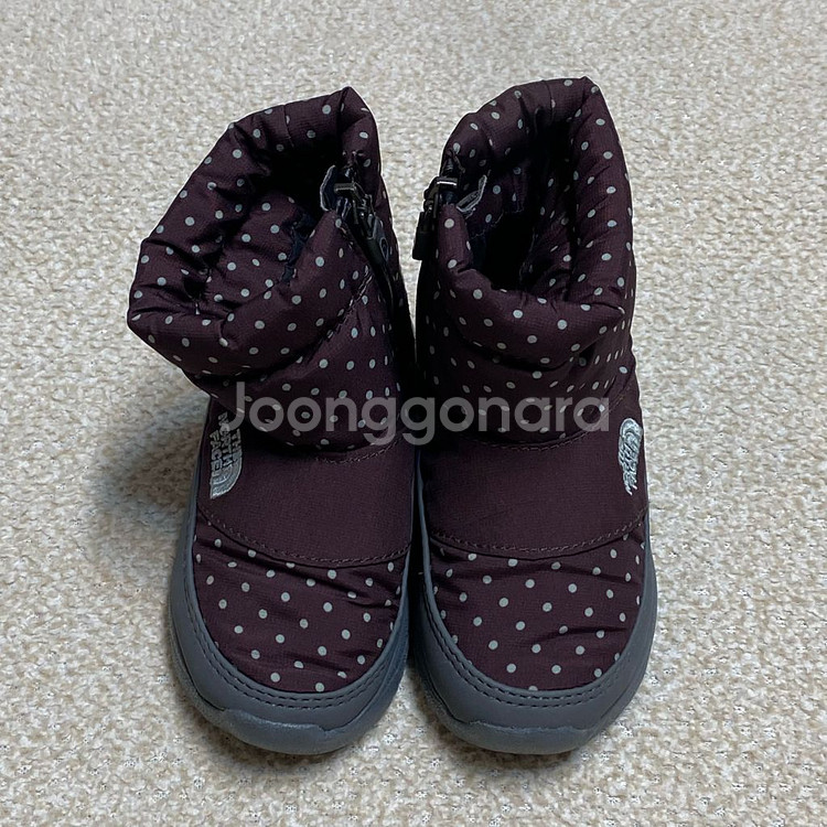 (정품) 노스페이스 키즈 땡땡이 겨울 부츠 140--0