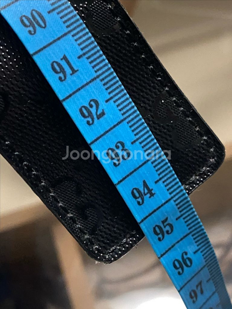 구찌 GG 버클 가죽 벨트 남성 3.5cm 블랙--8