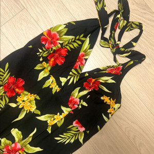 빈티지 하와이산 홀터넥 원피스