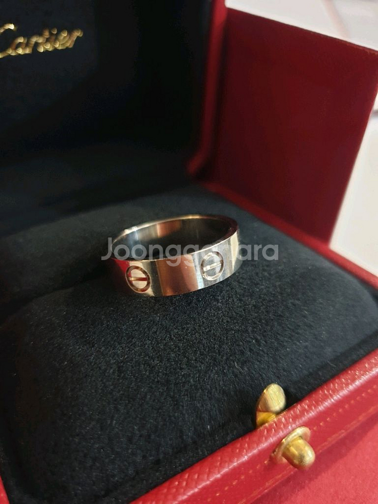 까르띠에 러브링 클래식 정품 러브반지 화이트골드--1