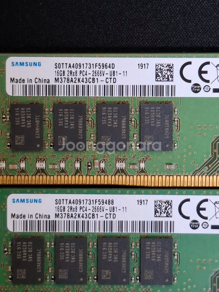 삼성 메모리 DDR4 2666V 32GB(16GB두개)--1