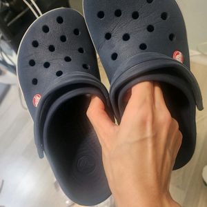 크록스 네이비 샌들 j5 240~245 정품