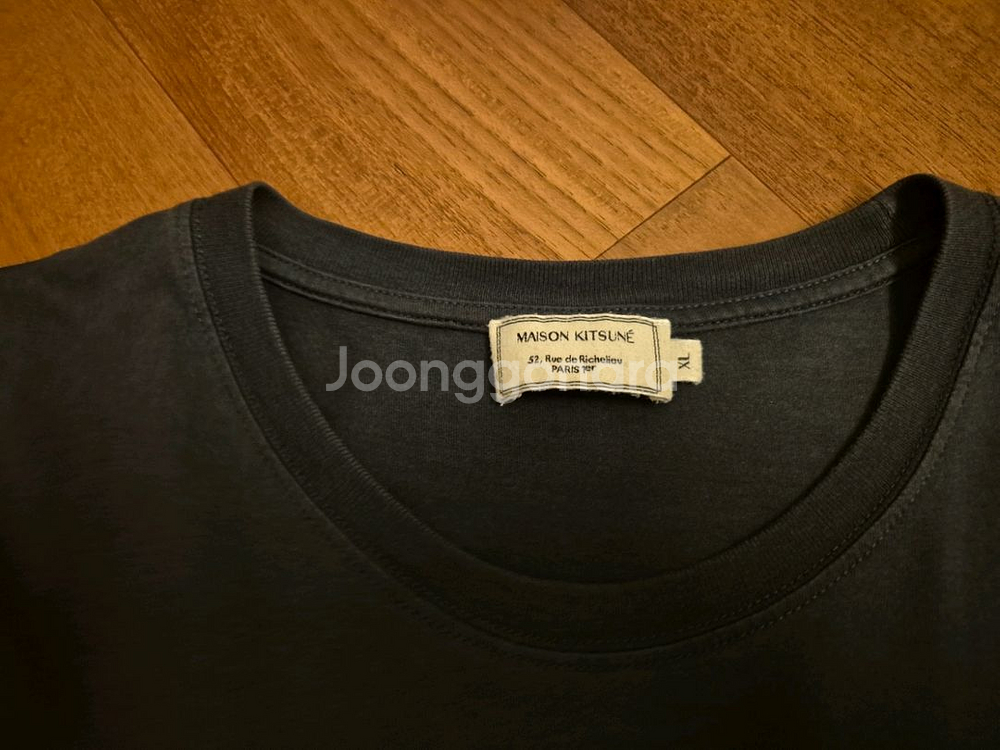 메종키츠네 22ss 더블폭스헤드 반팔티 블랙 XL--2
