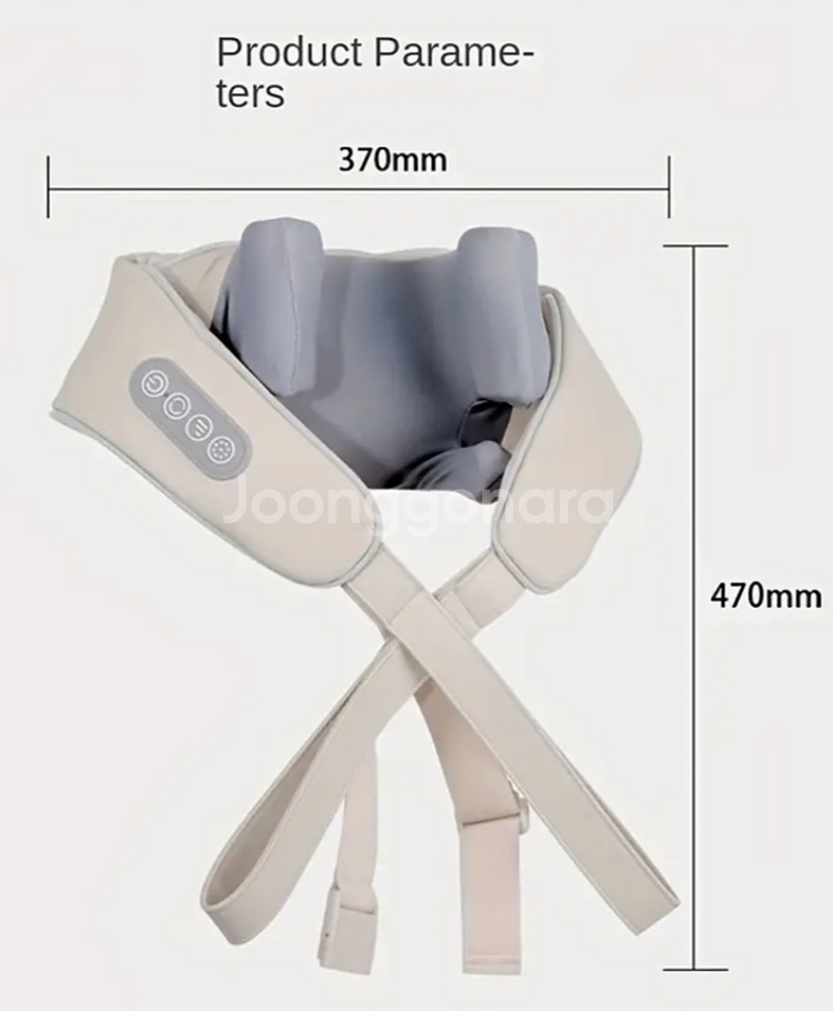 정품)무선 열기능 목/어깨 USB충전식 마사지 미개봉열--8