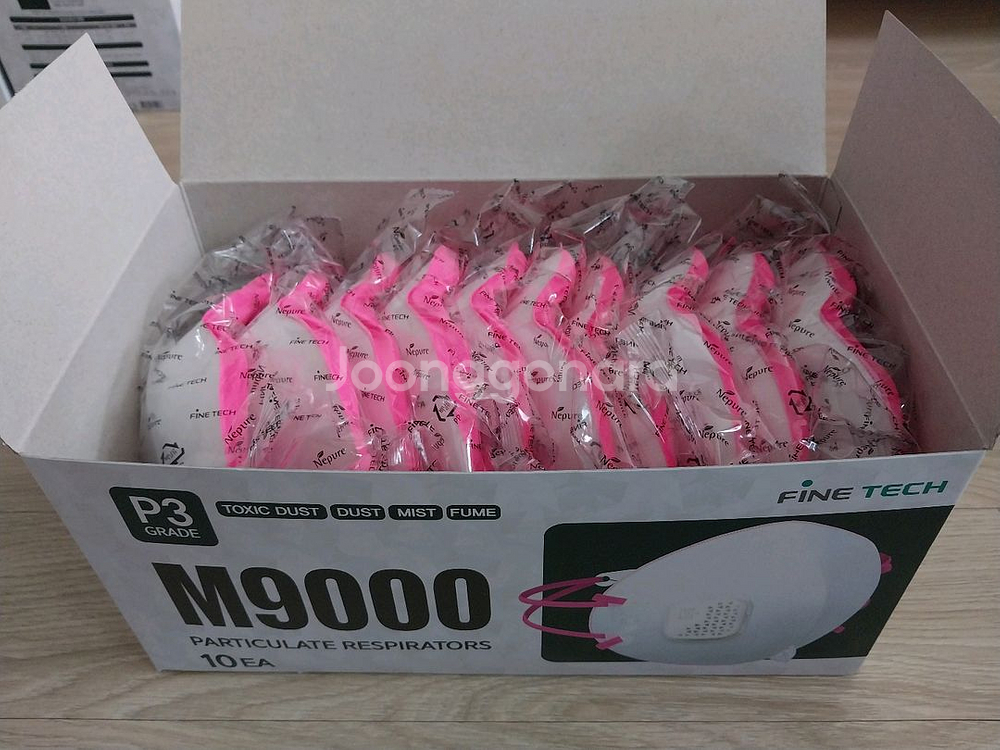 특급방진마스크 파인텍 M9000 XL 4박스--2