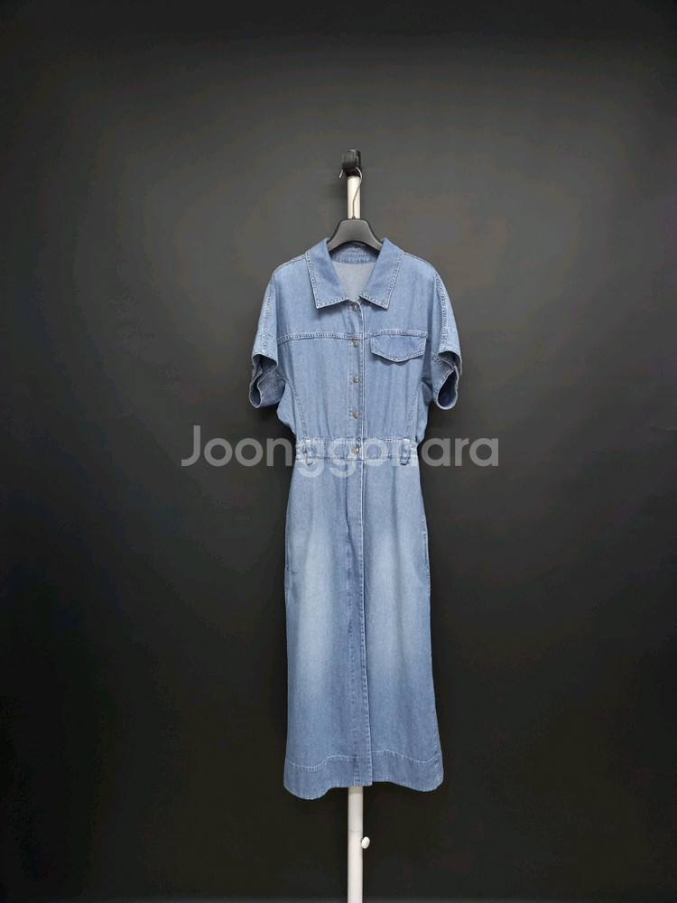 SJSJ 춘하추 데님 플레어 맥시 롱 원피스 44.55--0