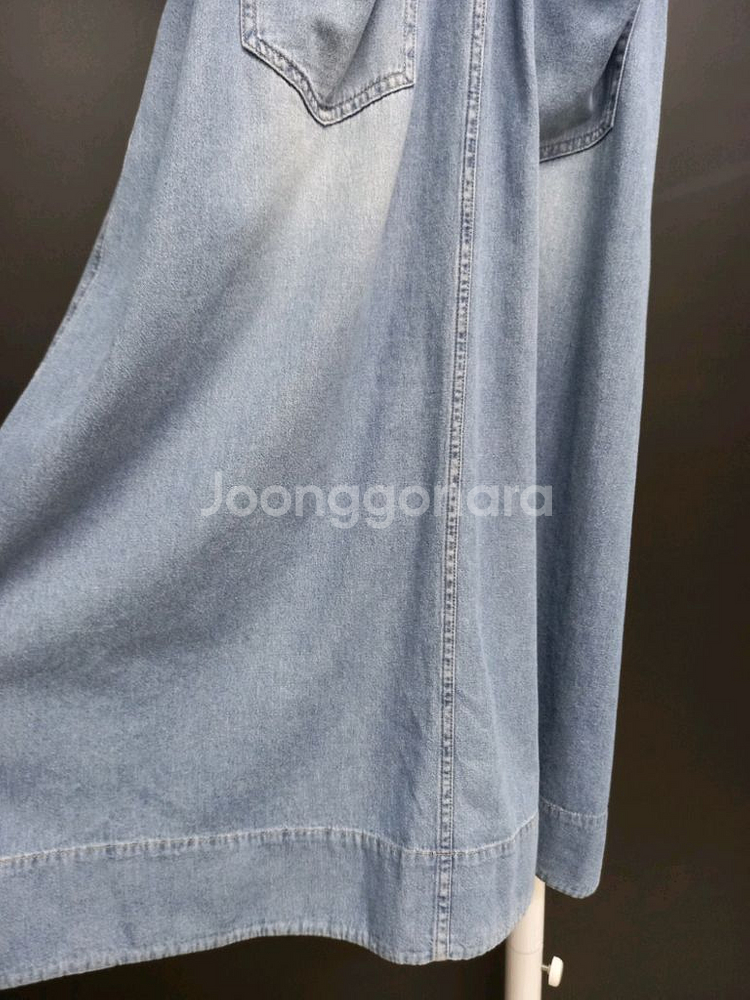 SJSJ 춘하추 데님 플레어 맥시 롱 원피스 44.55--6