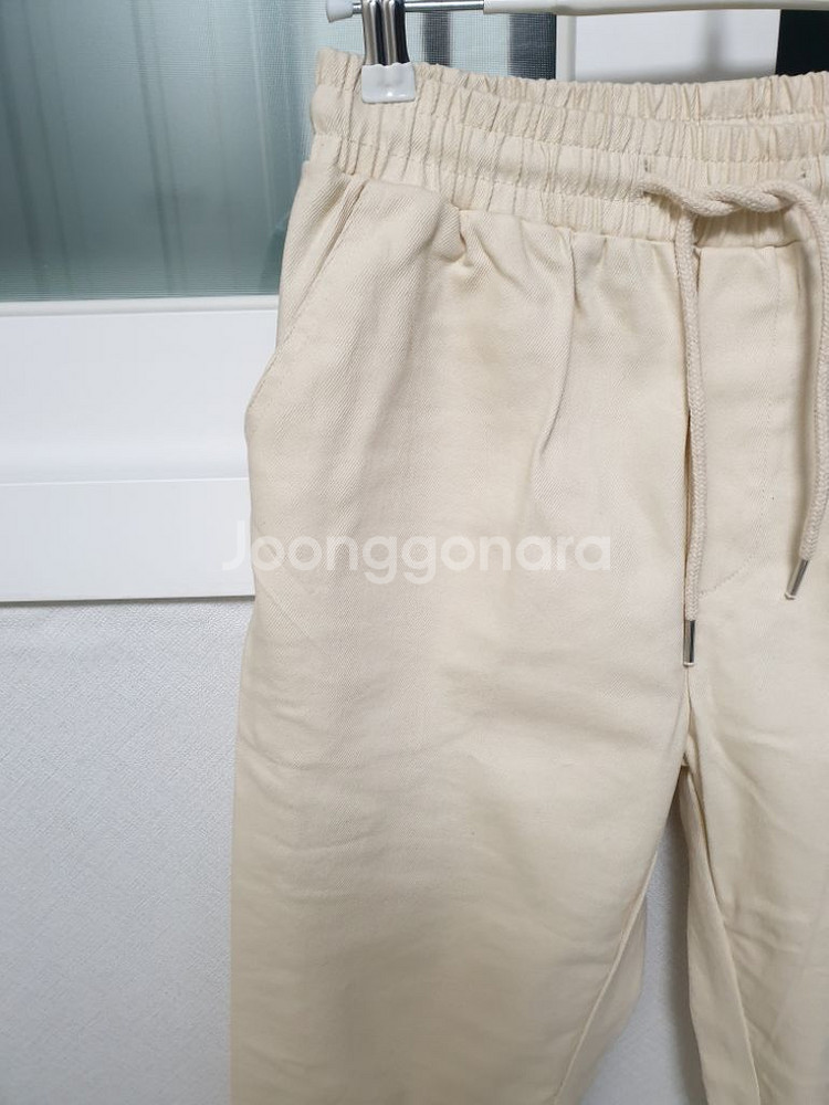 (미사용) 아이보리 면 조거팬츠--1