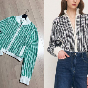 23 베르니스 하이넥 니트 집업 가디건 자켓 골프웨어