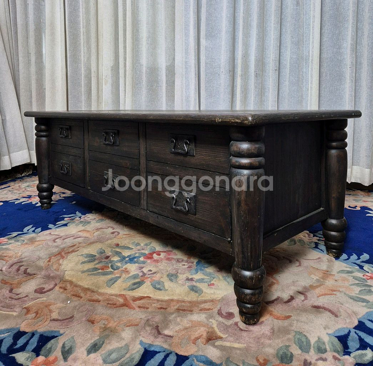 USA 엔틱 포터리반 Coffee Table--1