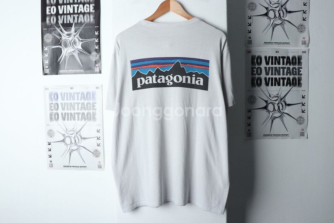 (S-XL) 파타고니아 반팔 티셔츠 사용감 그레이--5