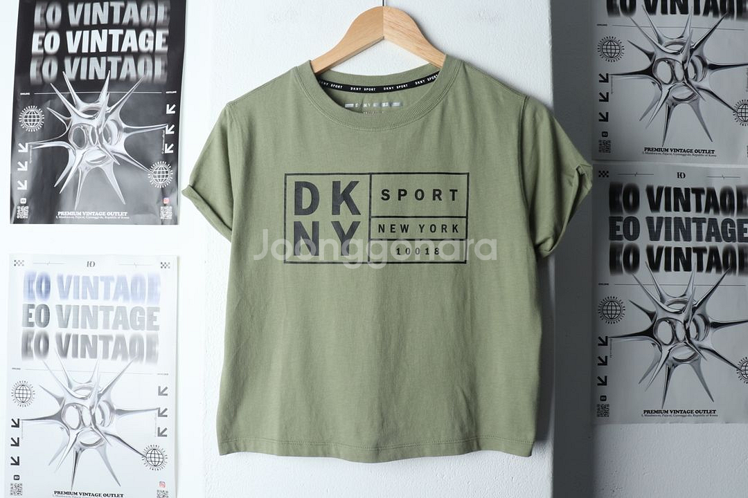 W(XS) DKNY 디케이앤와이 도나카란 반팔 티셔츠--1