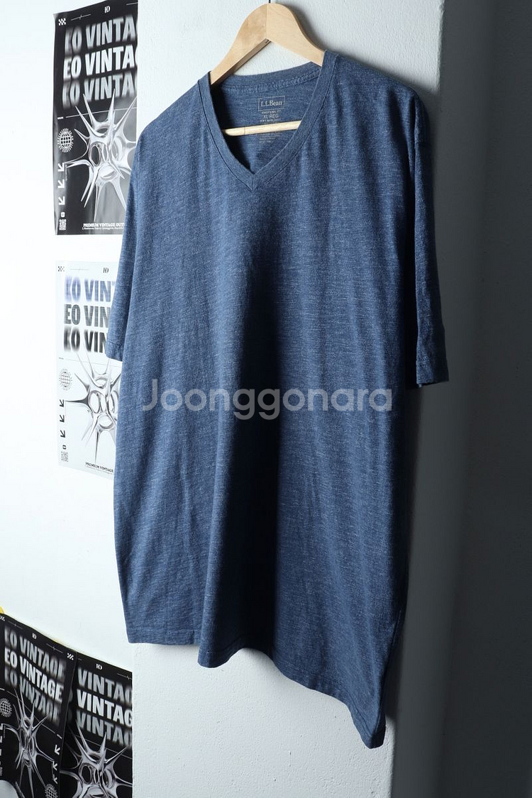 (XL-2XL) 브랜드빈티지 반팔 티셔츠 엘엘빈 블루--0
