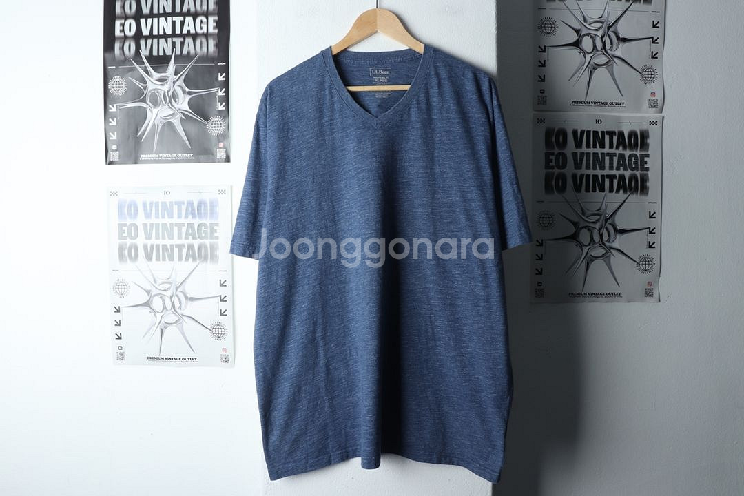 (XL-2XL) 브랜드빈티지 반팔 티셔츠 엘엘빈 블루--1