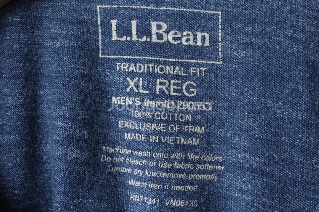 (XL-2XL) 브랜드빈티지 반팔 티셔츠 엘엘빈 블루--4