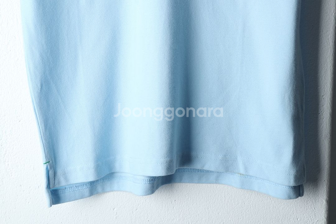 (M) 타미힐피거 반팔 카라 티셔츠 연블루 올드스쿨--3