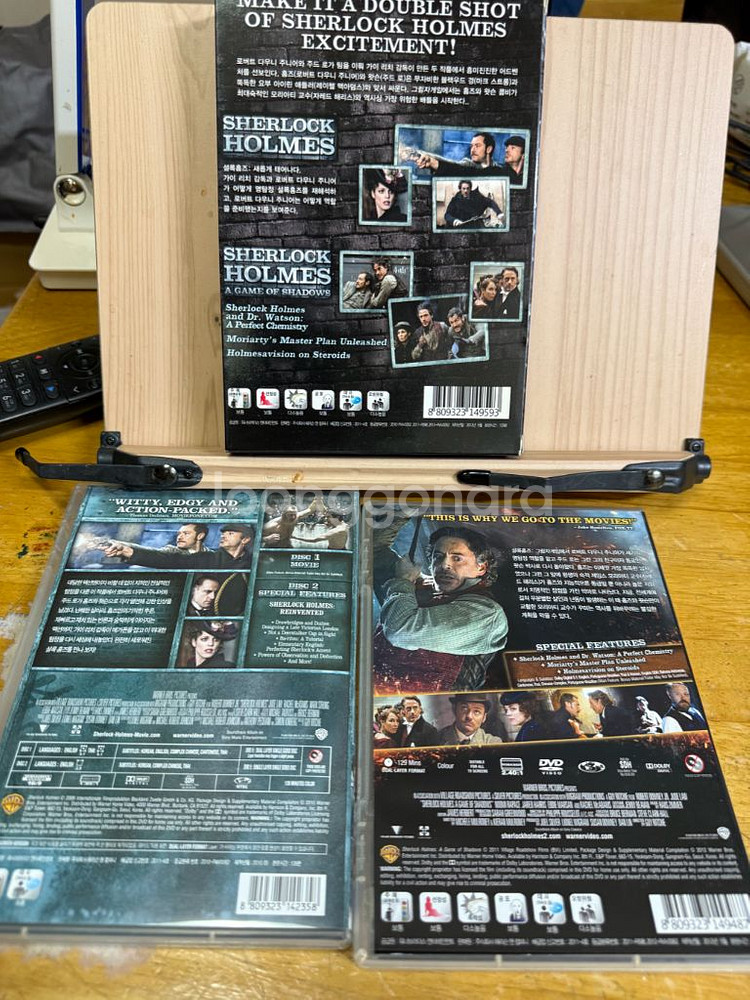DVD 셜록홈즈1+2(그림자게임)세트.3disc--1