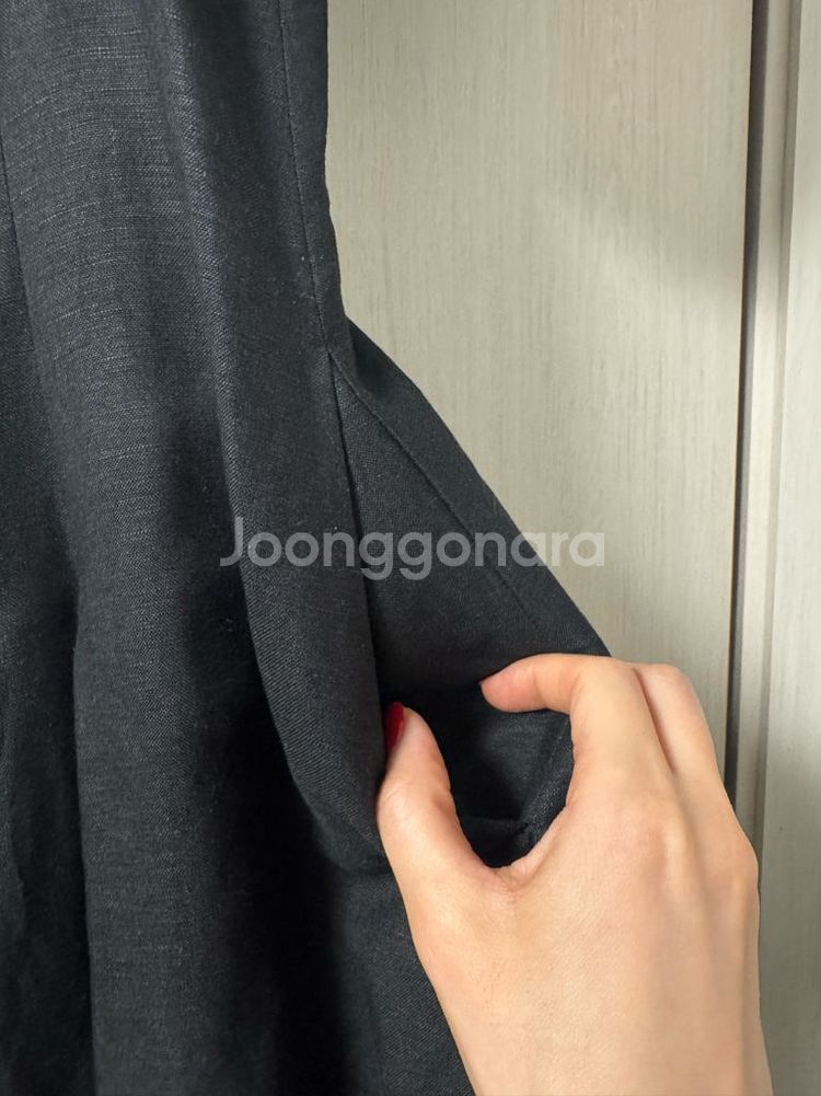 리미샵 스퀘어 셔링 블랙 원피스--7