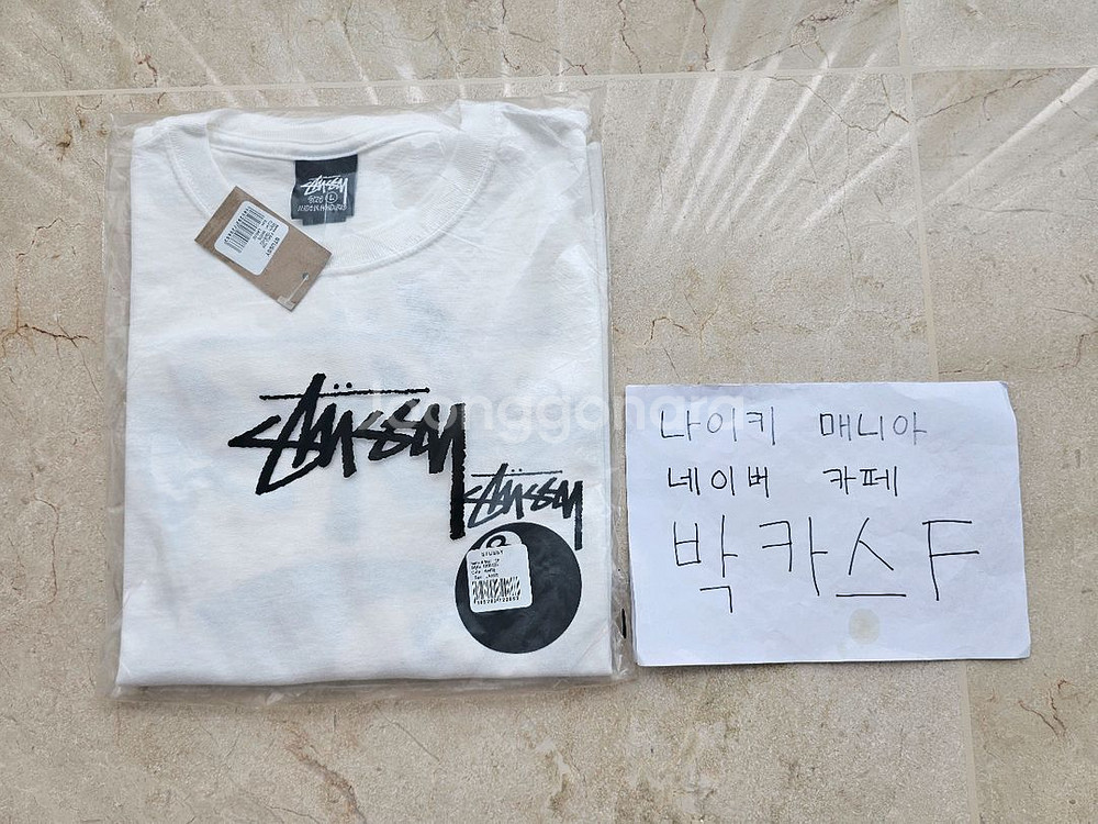 [L , XL , XXL] 스투시 8볼 티셔츠 화이트--0