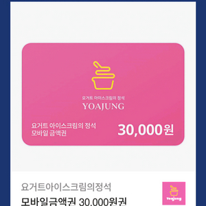 요거트 아이스크림의 정석 3만원 금액권