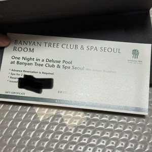 반얀트리 클럽 디럭스풀 숙박권 + 스파 2인 145만원