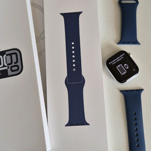 애플워치10 gps 42mm S/M 실버+데님스포츠밴드
