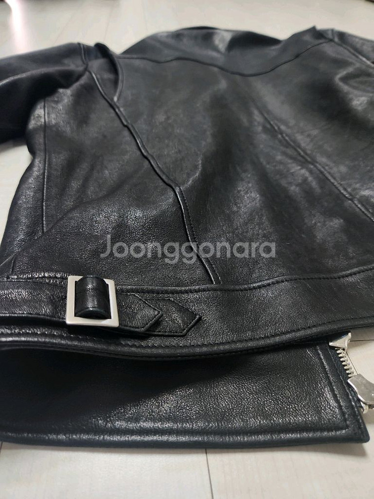 도프제이슨 램스킨 베지터블 싱글 가죽 자켓--5