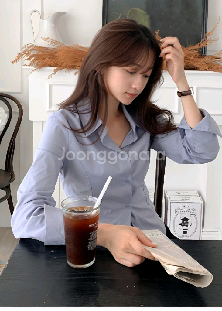 슬림핏 셔츠--0