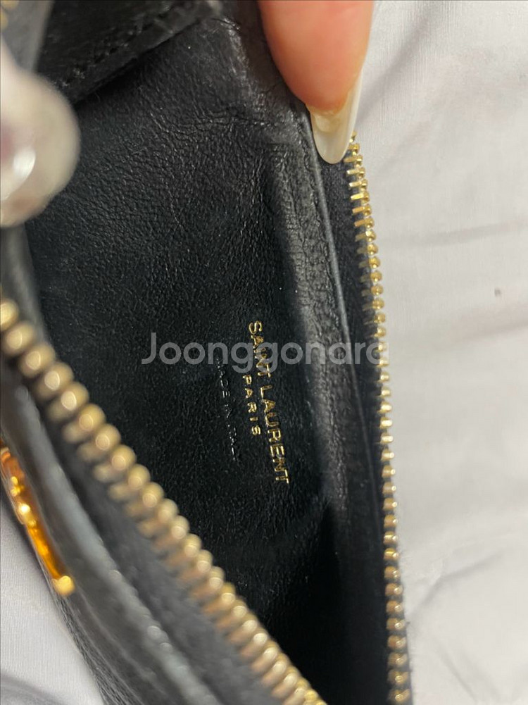 입생로랑 지퍼 카드지갑 풀박스 정품--4