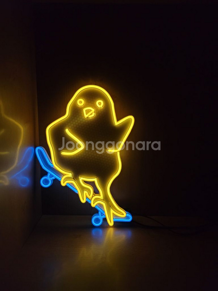 네온사인 병아리 스케이트보드 led 램프--3