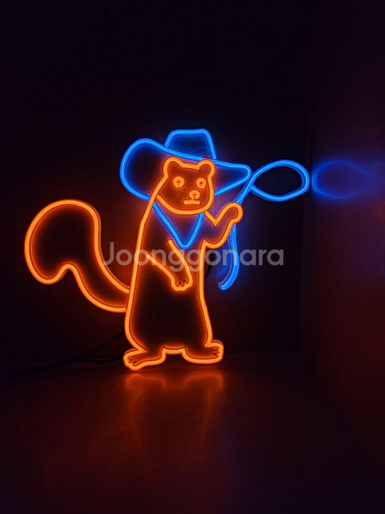 네온사인 다람쥐 카우보이 led 조명--3